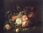 Rachel Ruysch flowers and lnsects oil painting